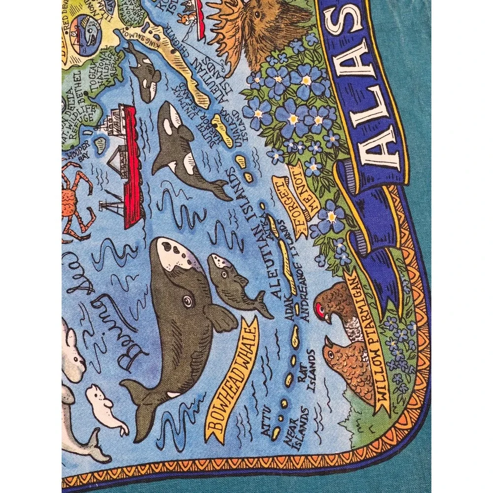 Kay Dee Designs Alaska The Last Frontier Map Beach Towel‎ Cotton /0459